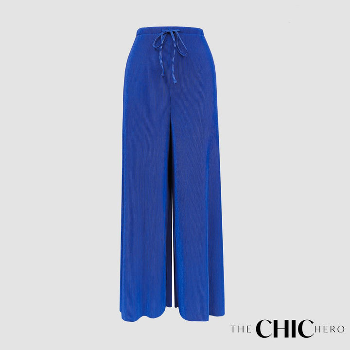 Multi Colour Wave Print Pleated Trousers