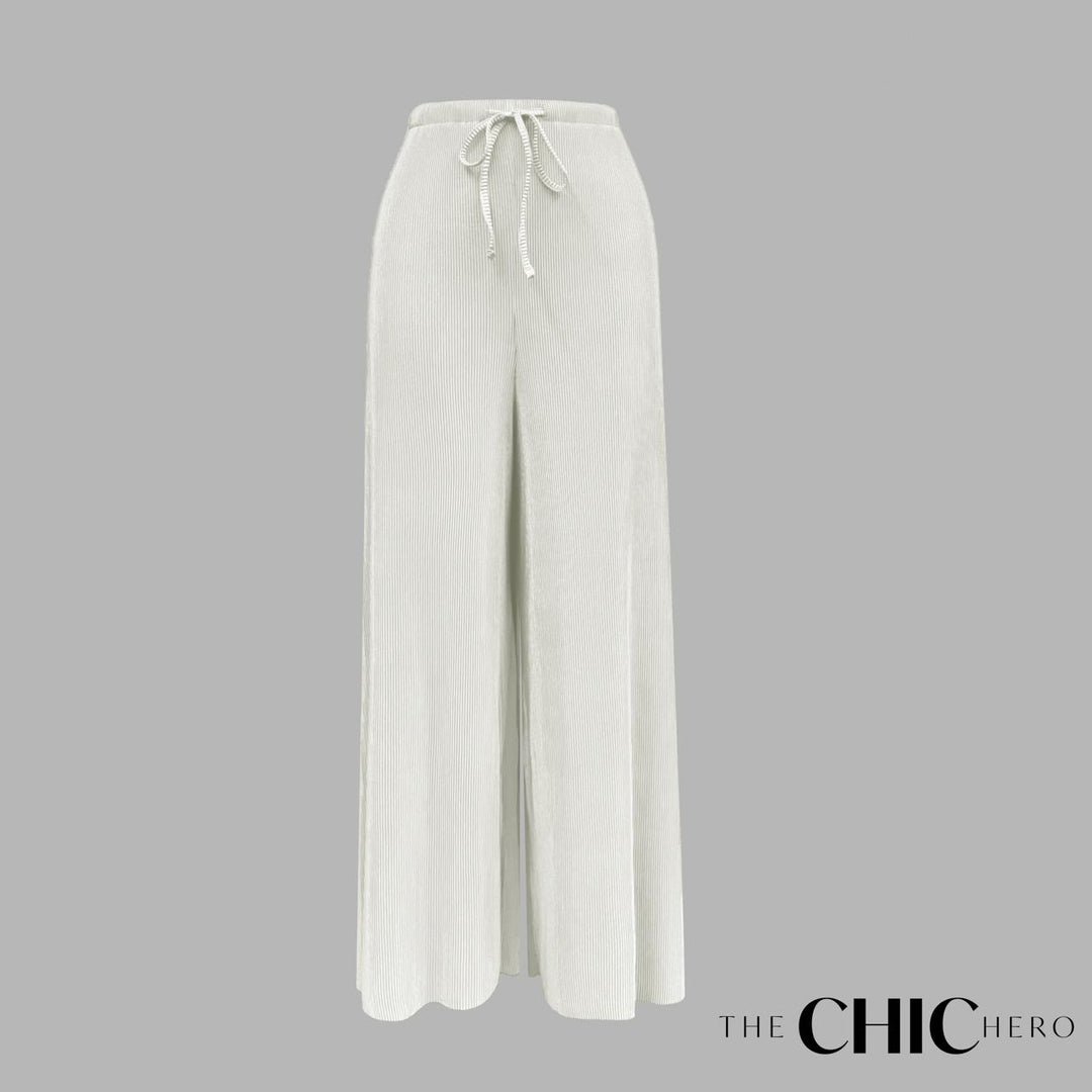 Multi Colour Wave Print Pleated Trousers