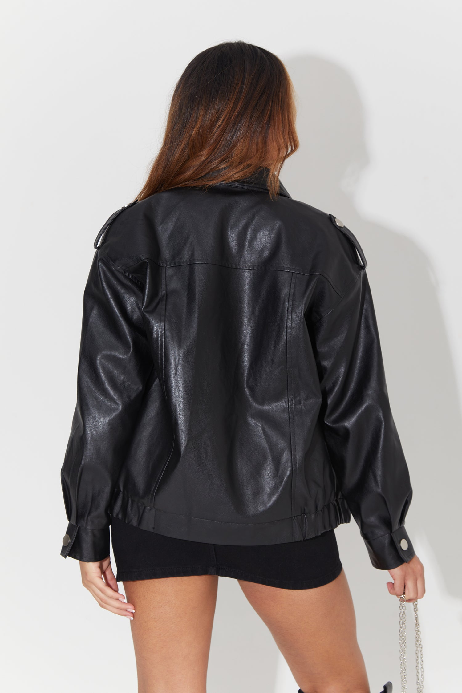 Faux Leather Bomber Jacket – UNIQUE21