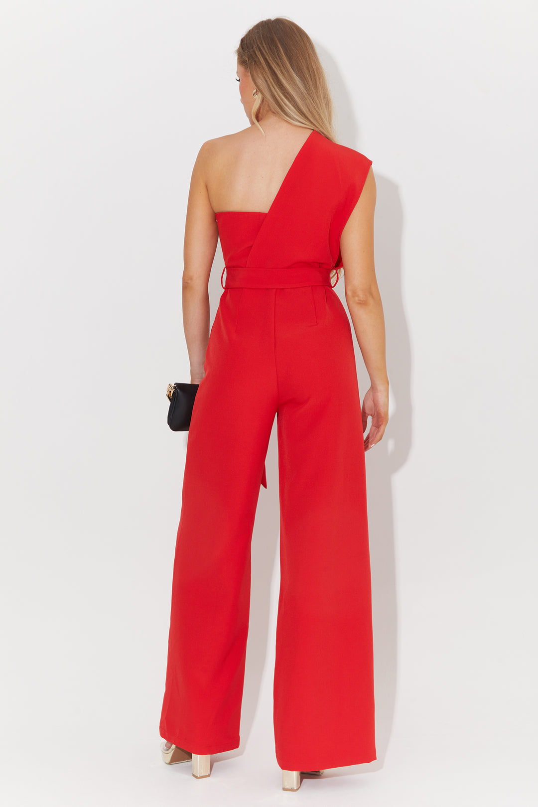 One Shoulder Wide Leg Jumpsuit