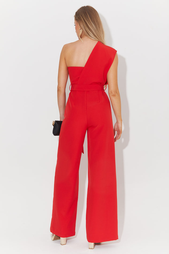 One Shoulder Wide Leg Jumpsuit