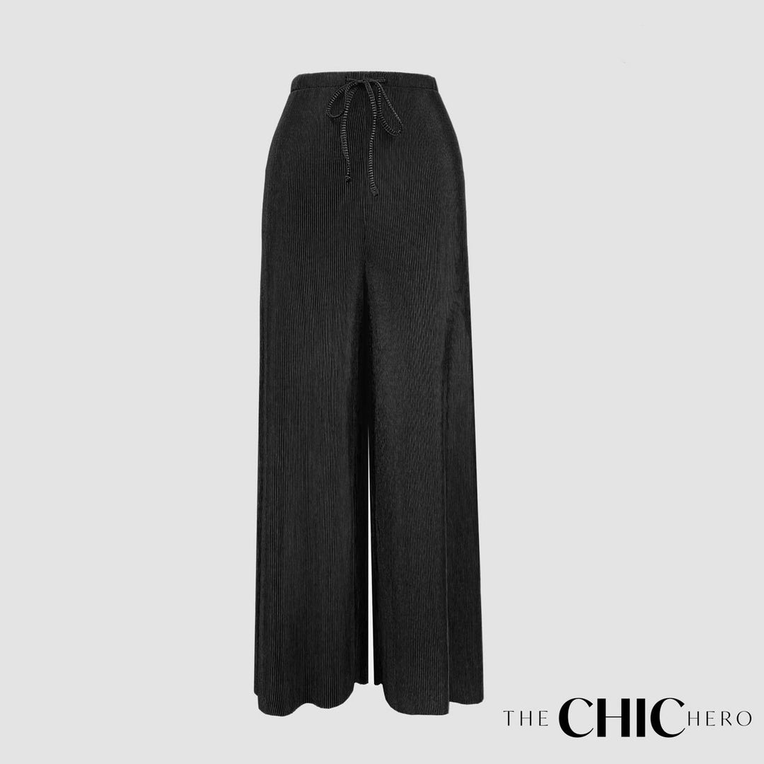 Multi Colour Wave Print Pleated Trousers