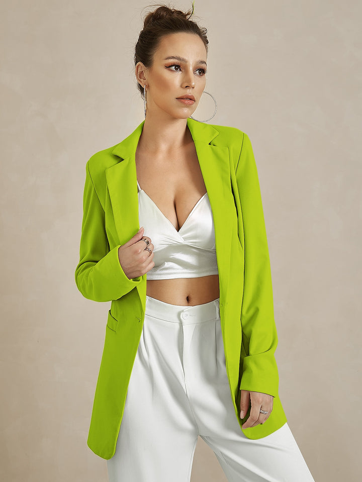 Single Button Split Back Blazer