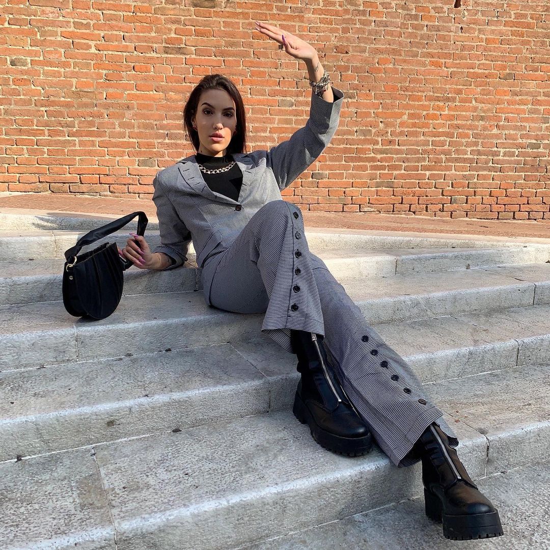 Hayley Houndstooth Trousers