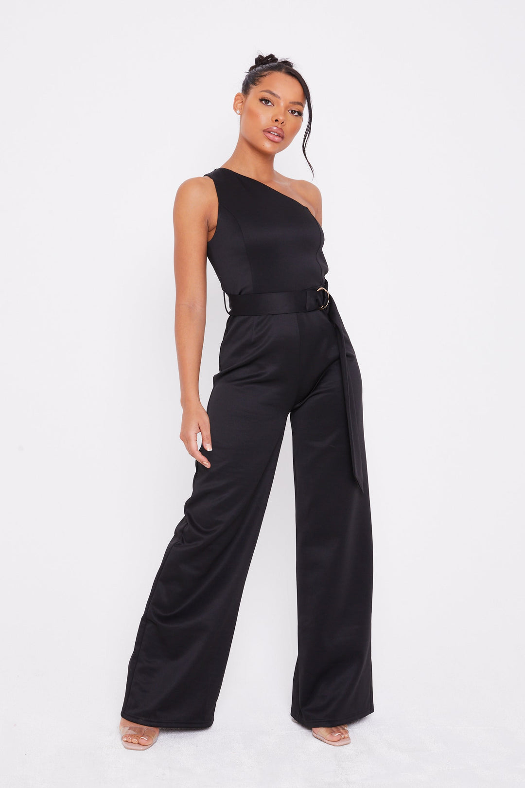 One Shoulder Wide Leg Jumpsuit