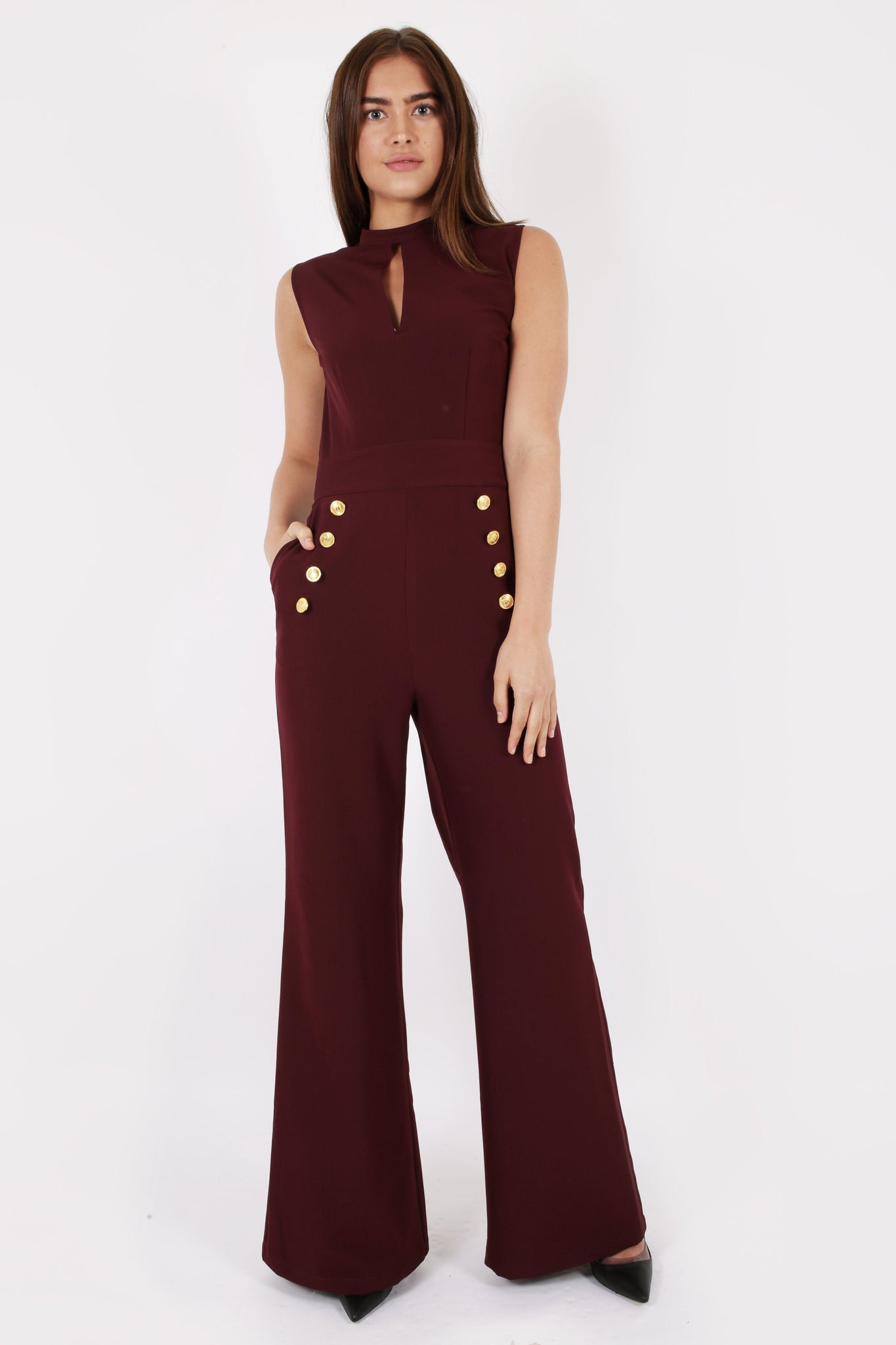 Purple Key Hole Jumpsuit