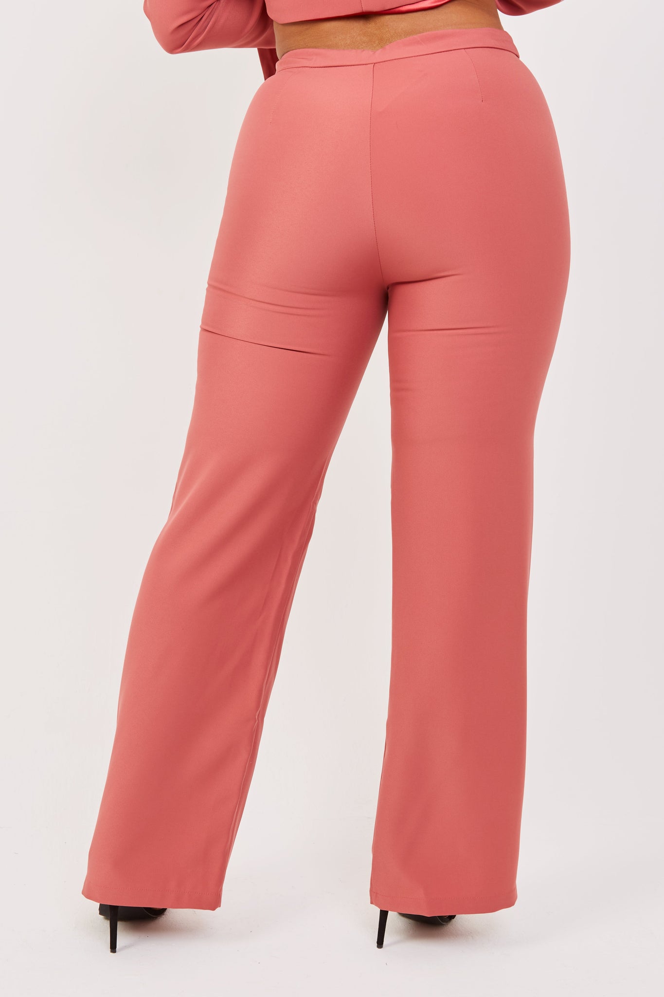 Dark Rose Wide Leg Trousers